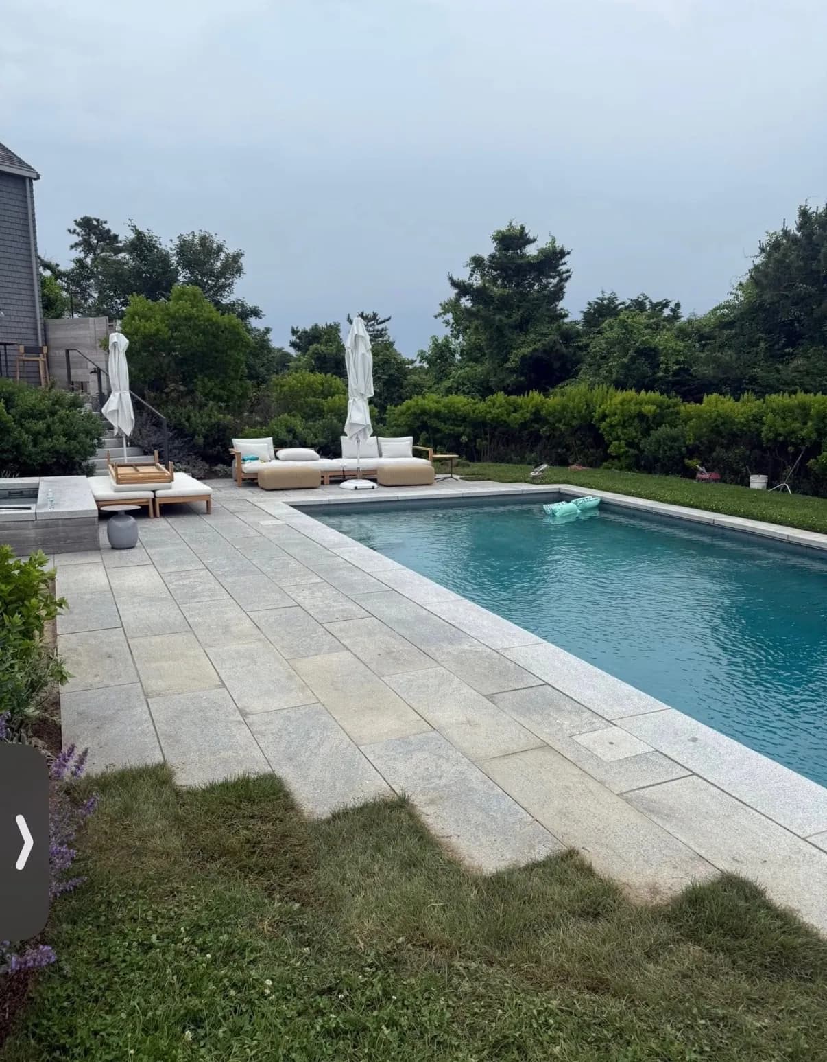 Fiberglass pool and patio project near Marshfield, MA by Flynn Pools and Patios